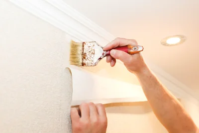 Pose de papier peint à Bretenière — revêtements muraux et toiles de verre